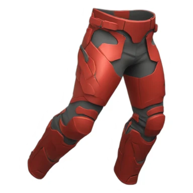futuristic armored pants color red sticker