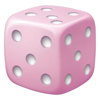 pastel pink dice realistic sticker
