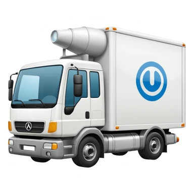 Camion de entregas blanco con mareon sticker