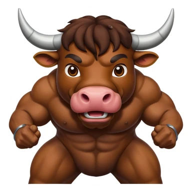 Boğa çarpışıyor  sticker