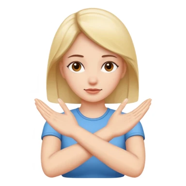 decision gesture women cross hands no Signal sticker