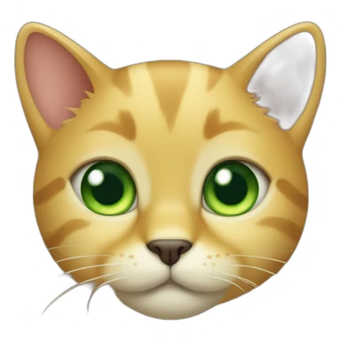 cute golden cat with big green eyes sticker