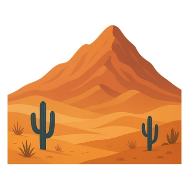 A modern desert mountain, wallpaper, modern sticker
