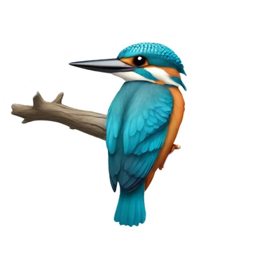 kingfisher sitting on a branch sticker