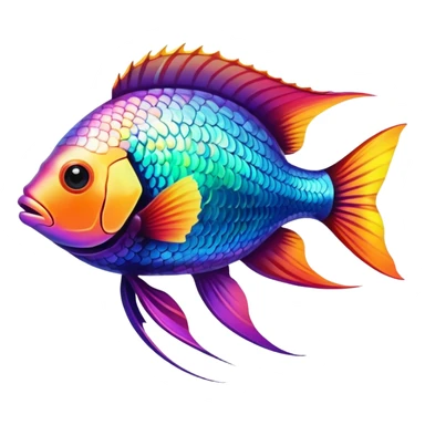 colorful tropical fish sticker
