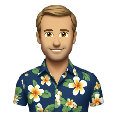 macron hawaian shirt sticker