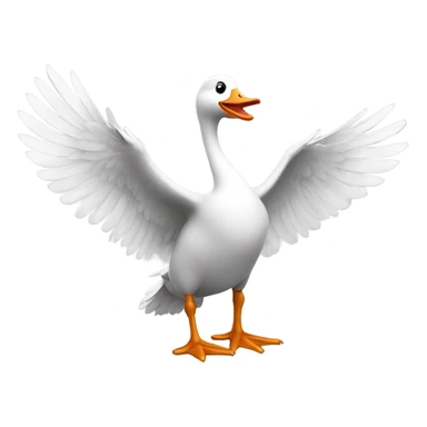 a goose giving a high five sticker