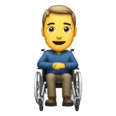 Man with a wheelchair sticker