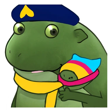 Pig and pickle hugging sticker