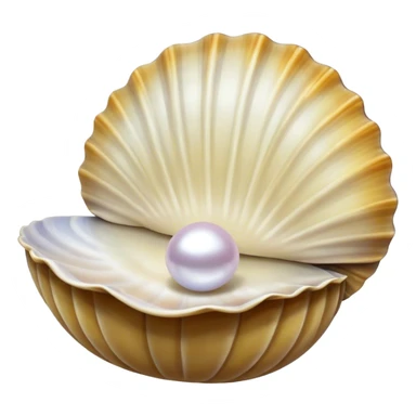 clam with a pearl sticker