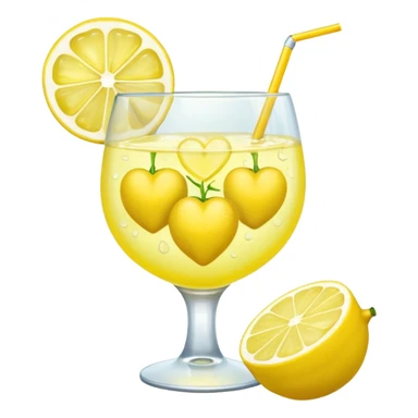 heart with summer lemonade sticker