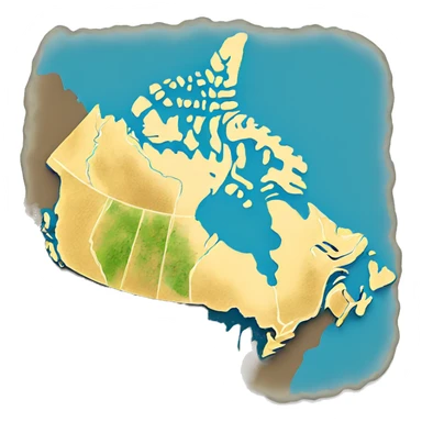 Map of canada sticker