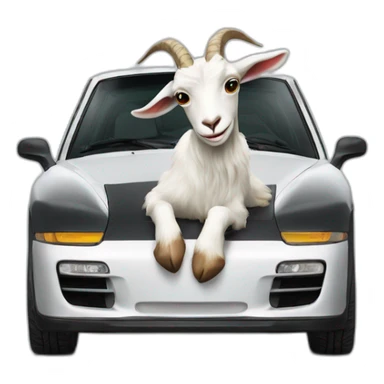 Goat on Porsche sticker