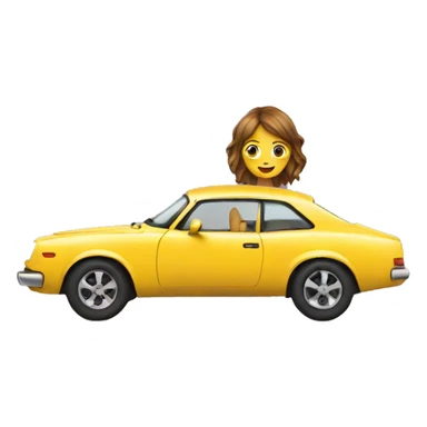 Car with girl sticker