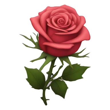 emo rose with thorns sticker