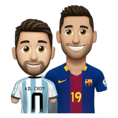 messi et cr7 sticker
