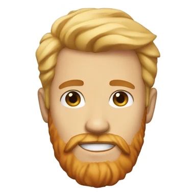 Red beard white eyebrows blonde hair  sticker