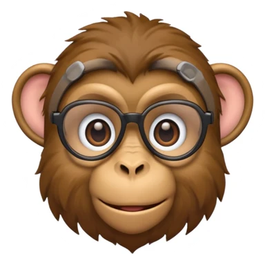monkey nerd cute sticker