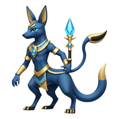 Anubis-Umbreon-Lucario-fusion (full body) sticker