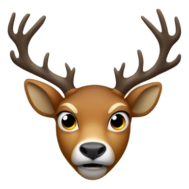 Deer with angry face sticker