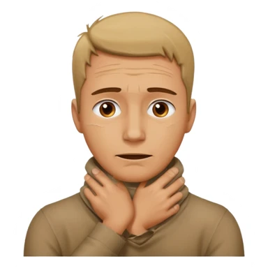 Man with hands around neck sticker