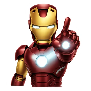 iron man showing his thumb down sticker