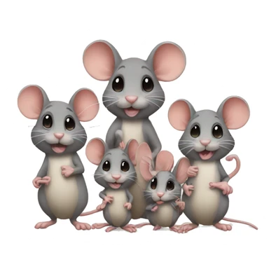 mice family sticker