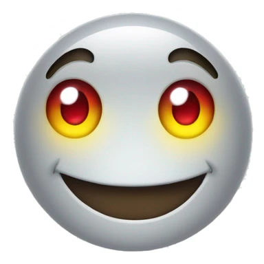 a smiley with mad smile with laser beam from eyes sticker