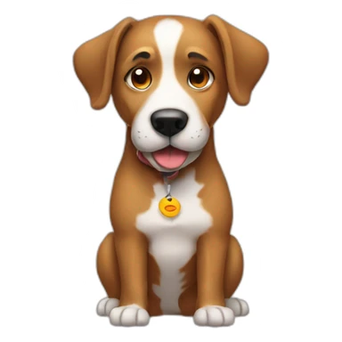 a dog that his broke sticker