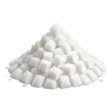 Pile of white sugar sticker