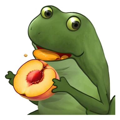 Belt hitting a peach sticker