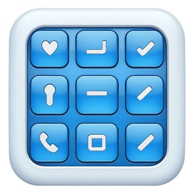 blue return keypad button   sticker