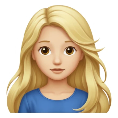 Girl blond long hars  sticker