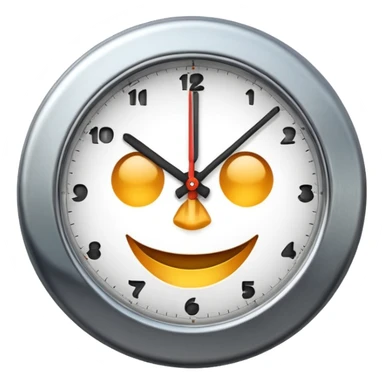A clock smiling and handsome and playful too sticker