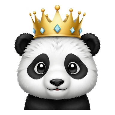 panda con corona sticker