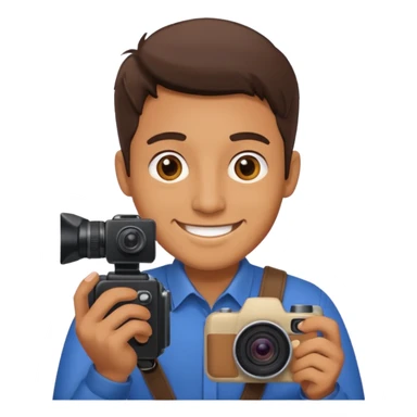 A Man Using A Camera sticker