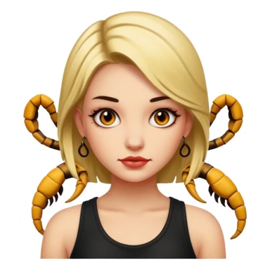 Girl with tattoo, Scorpion. sticker