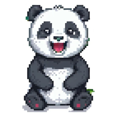 laughing panda sticker