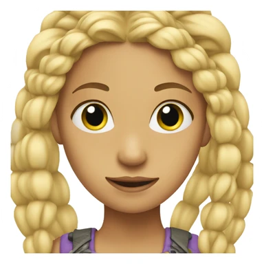 Blonde girl with braids sticker