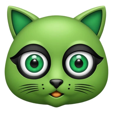 Gata con ojos verdes y negro sticker