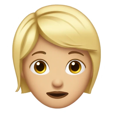 blonde woman with short hair making an whoopsie face with single tear streaming down her face with one palm over her mouth sticker