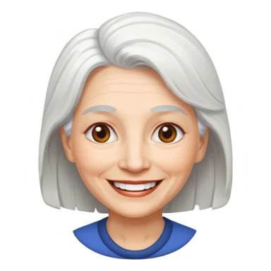 older woman with white hai  sticker