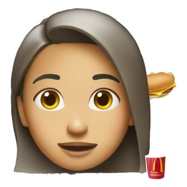 girl who loves mcdonalds sticker