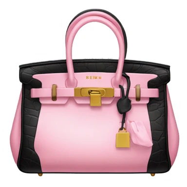  pink black birkin bag sticker
