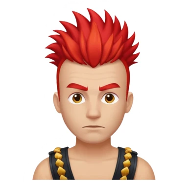 Mec avec une crête rouge sticker