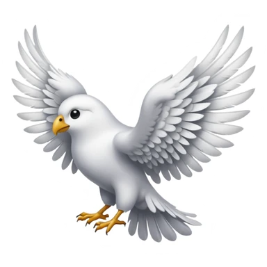 Double side white wing sticker