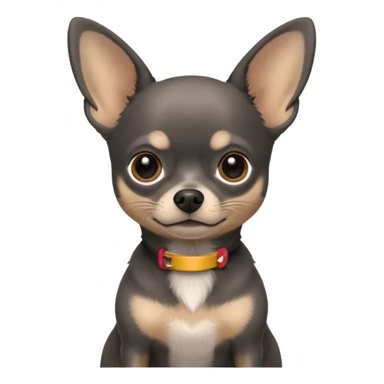 Grey-black Chihu dog sticker