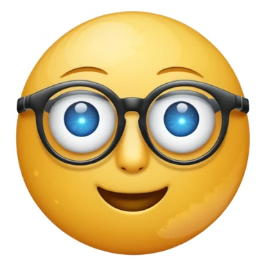 Una luna con lentes sticker