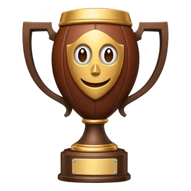 trophy football sticker