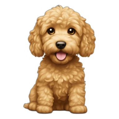 mini golden doodle runt sticker
